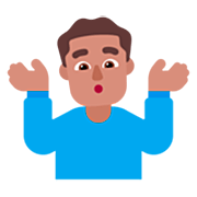 🤷🏽‍♂️ Emoji Hombre Encogido De Hombros: Tono De Piel Medio en Microsoft Windows 11 22H2.