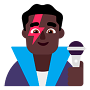 Emoji 👨🏿‍🎤 Cantante Uomo: Carnagione Scura su Microsoft Windows 11 22H2.