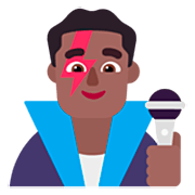 Emoji 👨🏾‍🎤 Cantante Uomo: Carnagione Abbastanza Scura su Microsoft Windows 11 22H2.