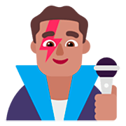 Emoji 👨🏽‍🎤 Cantante Uomo: Carnagione Olivastra su Microsoft Windows 11 22H2.