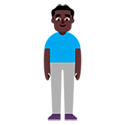 🧍🏿‍♂️ Emoji stehender Mann: dunkle Hautfarbe Microsoft Windows 11 22H2.
