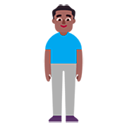 🧍🏾‍♂️ Emoji stehender Mann: mitteldunkle Hautfarbe Microsoft Windows 11 22H2.