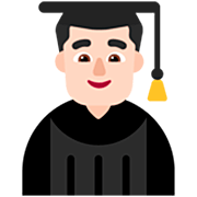👨🏻‍🎓 Emoji Estudiante Hombre: Tono De Piel Claro en Microsoft Windows 11 22H2.