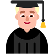 Emoji 👨🏼‍🎓 Studente: Carnagione Abbastanza Chiara su Microsoft Windows 11 22H2.