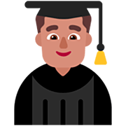👨🏽‍🎓 Emoji Estudante: Pele Morena na Microsoft Windows 11 22H2.
