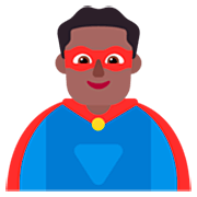 Emoji 🦸🏾‍♂️ Supereroe Uomo: Carnagione Abbastanza Scura su Microsoft Windows 11 22H2.