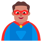 🦸🏽‍♂️ Emoji Superheld: mittlere Hautfarbe Microsoft Windows 11 22H2.