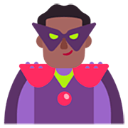 Emoji 🦹🏾‍♂️ Supercattivo Uomo: Carnagione Abbastanza Scura su Microsoft Windows 11 22H2.