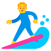 Emoji 🏄‍♂️ Surfista Uomo su Microsoft Windows 11 22H2.