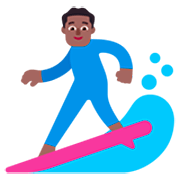 🏄🏾‍♂️ Emoji Homem Surfista: Pele Morena Escura na Microsoft Windows 11 22H2.