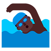 🏊🏿‍♂️ Emoji Hombre Nadando: Tono De Piel Oscuro en Microsoft Windows 11 22H2.