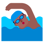 🏊🏾‍♂️ Emoji Hombre Nadando: Tono De Piel Oscuro Medio en Microsoft Windows 11 22H2.