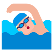 🏊🏼‍♂️ Emoji Hombre Nadando: Tono De Piel Claro Medio en Microsoft Windows 11 22H2.