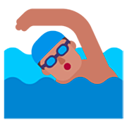 🏊🏽‍♂️ Emoji Homem Nadando: Pele Morena na Microsoft Windows 11 22H2.