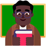 👨🏿‍🏫 Emoji Lehrer: dunkle Hautfarbe Microsoft Windows 11 22H2.