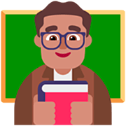 👨🏽‍🏫 Emoji Profesor: Tono De Piel Medio en Microsoft Windows 11 22H2.