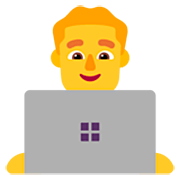 Emoji 👨‍💻 Tecnologo su Microsoft Windows 11 22H2.