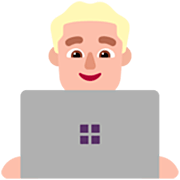 👨🏼‍💻 Emoji Tecnólogo: Tono De Piel Claro Medio en Microsoft Windows 11 22H2.