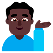 💁🏿‍♂️ Emoji Empleado De Mostrador De Información: Tono De Piel Oscuro en Microsoft Windows 11 22H2.