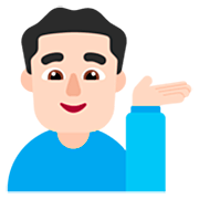 Emoji 💁🏻‍♂️ Uomo Con Suggerimento: Carnagione Chiara su Microsoft Windows 11 22H2.