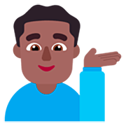 Emoji 💁🏾‍♂️ Uomo Con Suggerimento: Carnagione Abbastanza Scura su Microsoft Windows 11 22H2.