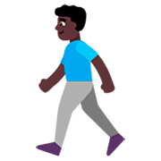 Emoji 🚶🏿‍♂️ Uomo Che Cammina: Carnagione Scura su Microsoft Windows 11 22H2.