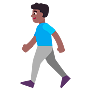 🚶🏾‍♂️ Emoji Hombre Caminando: Tono De Piel Oscuro Medio en Microsoft Windows 11 22H2.