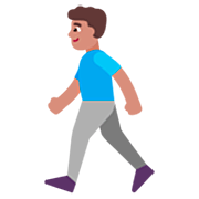 🚶🏽‍♂️ Emoji Hombre Caminando: Tono De Piel Medio en Microsoft Windows 11 22H2.