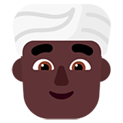 👳🏿‍♂️ Emoji Mann mit Turban: dunkle Hautfarbe Microsoft Windows 11 22H2.
