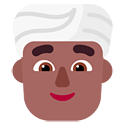 👳🏾‍♂️ Emoji Mann mit Turban: mitteldunkle Hautfarbe Microsoft Windows 11 22H2.