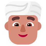 👳🏽‍♂️ Emoji Hombre Con Turbante: Tono De Piel Medio en Microsoft Windows 11 22H2.