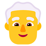👨‍🦳 Emoji Mann: weißes Haar Microsoft Windows 11 22H2.