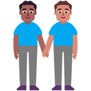 Emoji 👨🏾‍🤝‍👨🏽 Due Uomini Che Si Tengono Per Mano: Carnagione Abbastanza Scura E Carnagione Olivastra su Microsoft Windows 11 22H2.