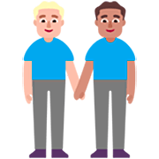 👨🏼‍🤝‍👨🏽 Emoji händchenhaltende Männer: mittelhelle Hautfarbe, mittlere Hautfarbe Microsoft Windows 11 22H2.
