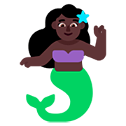 Emoji 🧜🏿‍♀️ Sirena Donna: Carnagione Scura su Microsoft Windows 11 22H2.