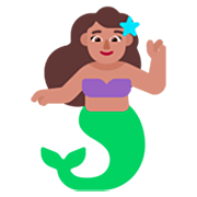 Emoji 🧜🏽‍♀️ Sirena Donna: Carnagione Olivastra su Microsoft Windows 11 22H2.