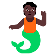 Emoji 🧜🏿 Sirena: Carnagione Scura su Microsoft Windows 11 22H2.