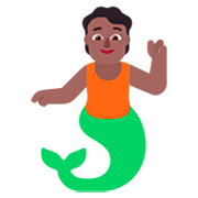 Emoji 🧜🏾 Sirena: Carnagione Abbastanza Scura su Microsoft Windows 11 22H2.