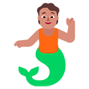 🧜🏽 Emoji Persona Sirena: Tono De Piel Medio en Microsoft Windows 11 22H2.
