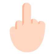 🖕🏻 Emoji Dedo Corazón Hacia Arriba: Tono De Piel Claro en Microsoft Windows 11 22H2.