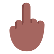 🖕🏾 Emoji Dedo Corazón Hacia Arriba: Tono De Piel Oscuro Medio en Microsoft Windows 11 22H2.