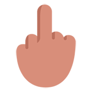 🖕🏽 Emoji Dedo Corazón Hacia Arriba: Tono De Piel Medio en Microsoft Windows 11 22H2.