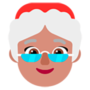🤶🏽 Emoji Mamãe Noel: Pele Morena na Microsoft Windows 11 22H2.
