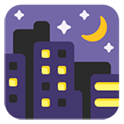 Emoji 🌃 Notte Stellata su Microsoft Windows 11 22H2.