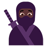 Emoji 🥷🏿 Ninja: Carnagione Scura su Microsoft Windows 11 22H2.