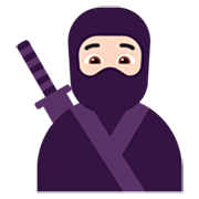 Émoji 🥷🏻 Ninja : Peau Claire sur Microsoft Windows 11 22H2.