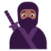 Emoji 🥷🏾 Ninja: Carnagione Abbastanza Scura su Microsoft Windows 11 22H2.