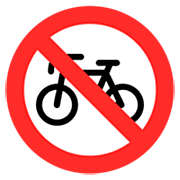 Emoji 🚳 Segnale Di Divieto Di Transito Delle Biciclette su Microsoft Windows 11 22H2.