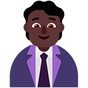 🧑🏿‍💼 Emoji Oficinista Hombre: Tono De Piel Oscuro en Microsoft Windows 11 22H2.