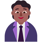 🧑🏾‍💼 Emoji Oficinista Hombre: Tono De Piel Oscuro Medio en Microsoft Windows 11 22H2.